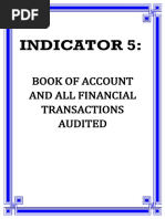 Indicator 5:: Book of Account and All Financial Transactions Audited