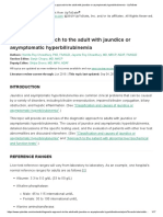 Diagnostic Approach To The Adult With Jaundice or Asymptomatic Hyperbilirubinemia - UpToDate