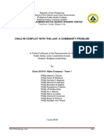 Child in Conflict With The Law: A Community Problem: Cordillera Administrative Region Training Center