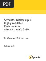 Symantec Netbackup in Highly Available Environments Administrator'S Guide