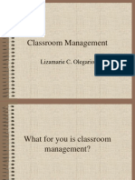 Classroom Management: Lizamarie C. Olegario