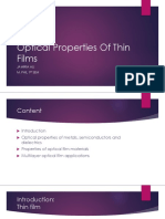 Optical Properties of Thin Films