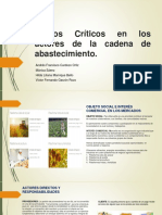 Puntos Críticos en La Cadena de Abastecimiento