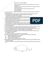 Projectile Worksheet - 1