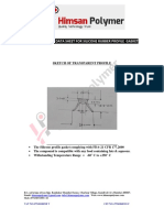 Material Data Sheet For Silicone Rubber Profile Gasket: Sketch of Transparent Profile