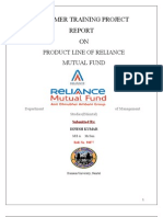 A Summer Training Project ON: Product Line of Reliance Mutual Fund