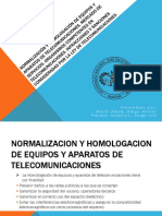 Normalización y Homologación de Equipos y Aparatos de Telecomunicaciones