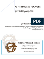 Dimensions, Sizes and Specification of JIS B2220 Standard Steel Flanges PDF