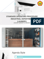 Standard Operating Procedure Industrial Department (Laundry)