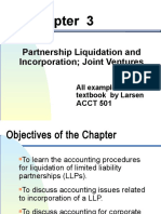 Partnership Liquidation and Incorporation Joint Ventures: ACCT 501