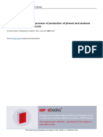 Mathematical Model of Process of Production of Phenol and Acetone From Cumene Hydroperoxide