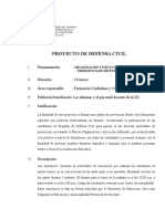 Proyecto de Defensa Civil 2011