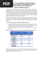 Analisis de Los Limites Máximos Perisibles para Los Efluentes de Plantas de Tratamiento de Aguas Residuales Domesticas o Municipales