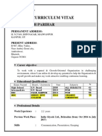 Curriculum Vitae: Jhuay Singh Parihar