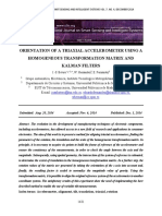 Orientation of A Triaxial Accelerometer Using A Homogeneous Transformation Matrix and Kalman Filters