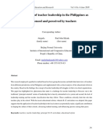 The Challenges of Teacher Leadership in The Philippines As PDF