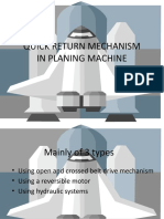 Planer Quick Return Mechanism