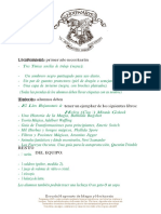 Carta Materiales Hogwarts y Permiso Hogsmeade