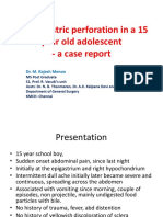 Gastric Antral Perf in 15 Yr Boy