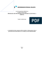 A Constituição de Associações Livres e o Trabalho Com As Questões Sociocientíficas Na Formação de Professores