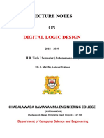 Lecture Notes: Digital Logic Design