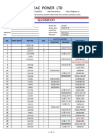 Quotation: Imported Genuine No. Parts Name Part No. Qty. Unit Price (USD) Total Price