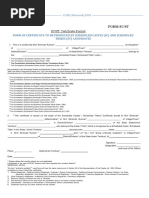 SC/ST Certificate Format