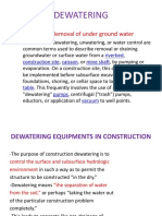 DEWATERING