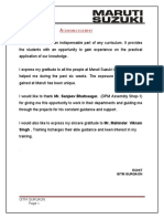 Training Report Maruti Suzuki PDF