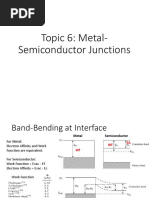 Topic 6: Metal-Semiconductor Junctions