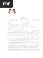 Acta de Constitución Fondo Fijo Caja Menor