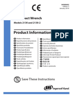 Ingersoll Rand 2130 Series Air Impact Wrench Product Information PDF