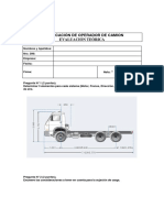 Certificación de Operador de Camion Evaluación Teórica