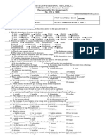 1st Quarter Exam Science 9