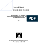 Research Manual Rural Research Project