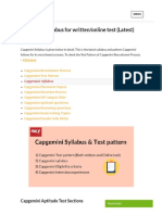 Capgemini Syllabus