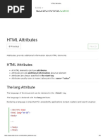 W3schools: HTML Attributes