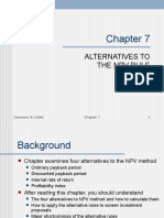 Alternatives To The NPV Rule: Hawawini & Viallet 1