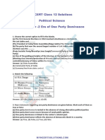 Ncert Solutions For Class 12 Political Science Chapter 2 Era of One Party Dominance PDF