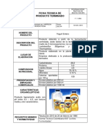 Ficha Técnica de Yogur