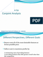 Introduction To Conjoint Analysis: Adapted From Sawtooth Software, Inc. Materials