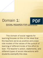 Domain 1:: Social Regards For Learning