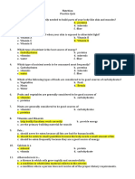 Practice Quiz Nutrition