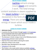 Losses in Steam Turbine