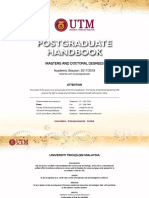 Utm Fke PG Handbook 2017 18 PDF