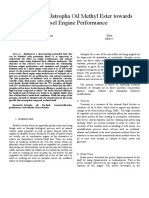 The Effect of Jatropha Oil Methyl Ester Towards Diesel Engine Performance