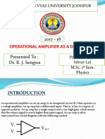 Operational Amplifier As A Differentiator: Jai Narain Vyas University Jodhpur