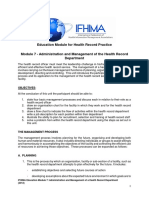 Module 7 Administration Management of A Health Record Dept