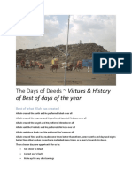 The Days of Deeds - Virtues & History of Best of Days of The Year