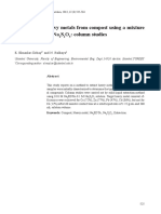 Extraction of Heavy Metals From Compost Using A Mixture of Na EDTA and Na S O: Column Studies